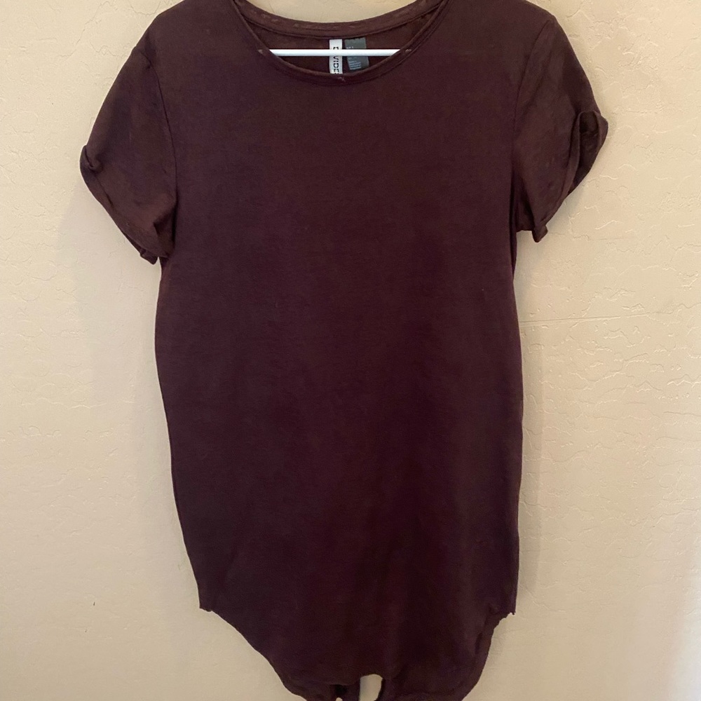 H&M Long T-Shirt Dress with Short Zipper Back